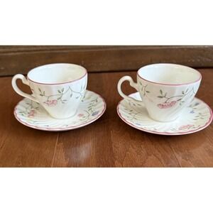 Johnson Brothers Summer Chintz Tea Cups & Saucers Lot of 2
